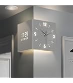 Amazon.co.jp: 両面時計 角時計 デジタル時計 リビング 時計 壁掛け